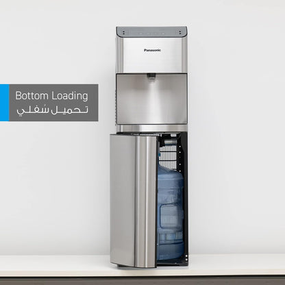 Panasonic Bottom Loading Water Dispenser, SDM-WD3531BG, Touchless, Digital Touch Control Panel, UV Sterilization, Info Display, Black & Stainless Steel Finish, Nigh Light, SDMWD3531BG