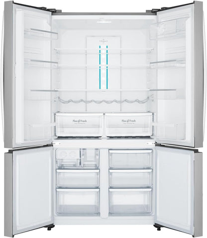 Electrolux Refrigerator, 4 Door Side by Side, French door, 600 Liters, No Frost Fridge, Inverter Compressor, Steel, Made in Thailand, EQA6000X"Min 1 year manufacturer warranty"