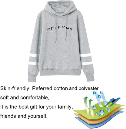 Fashion Casual Friend Hoodie Sweatshirt Friend TV Show Merchandise Women Graphic Tops Hoodies Sweater Funny Hooded Pullover