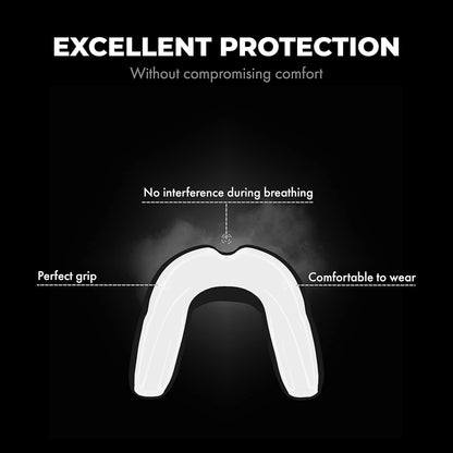 FIGHTR Premium Mouth Guard - for Excellent Breathing & Easy to fit | Sports Mouth Guard for Boxing, MMA, Football, Lacrosse, Hockey and Other Sports | incl. hygienic Box