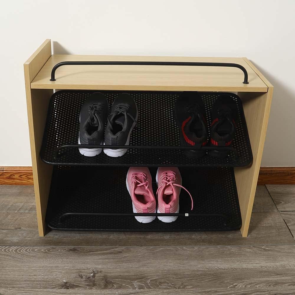 YATAI Bamboo Shoe Bench, Multifunctional Modern Shoes Rack, Shoes Organizer Bench Load Capacity upto 100KG, Portable & Durable Shoes Stand, Space Saving Shoes Rack for Hallway, Living Room, Bedroom