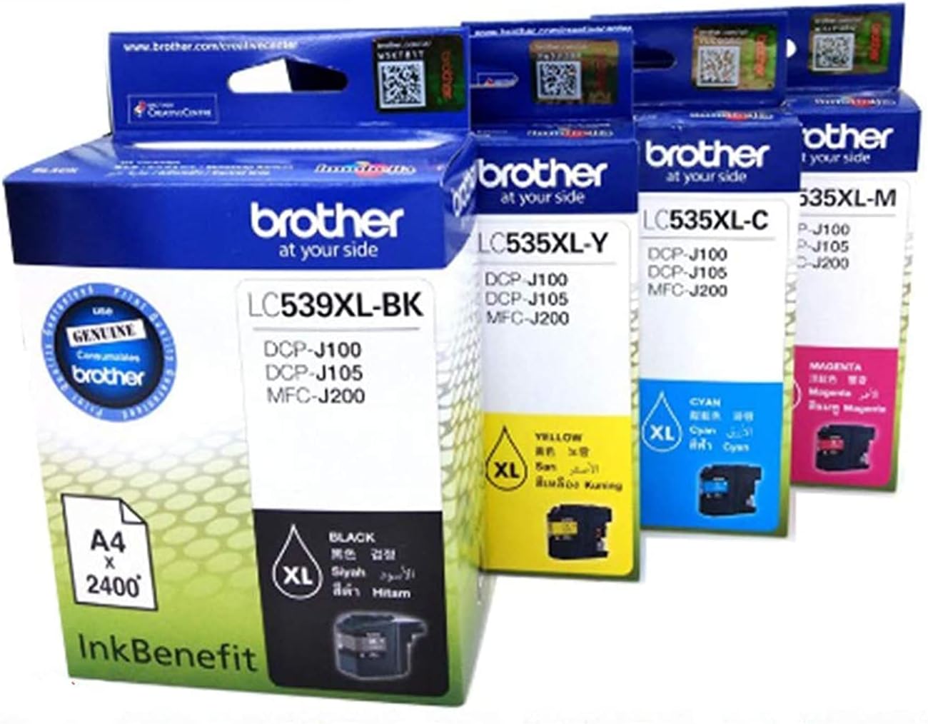 Brother Ink Set For Dcp J100 J105 Mfc J200 Printers