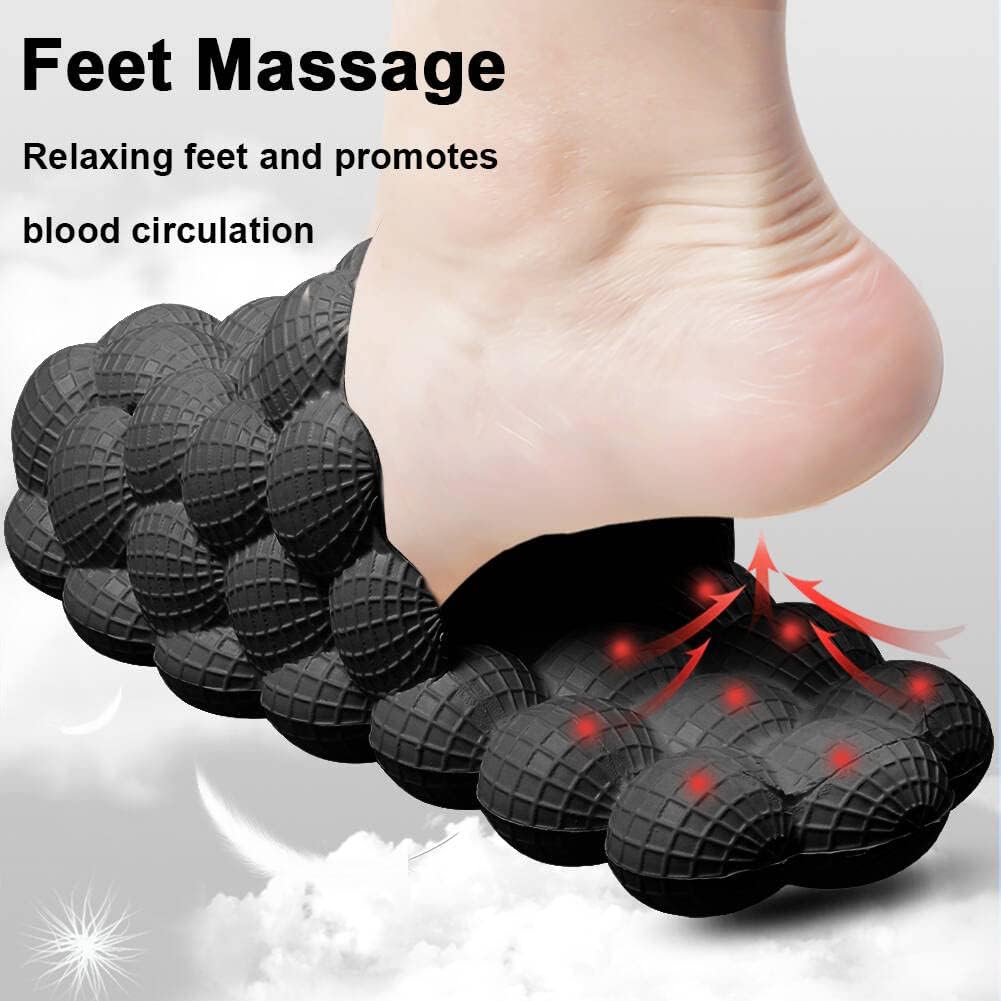 Massage Bubble Slides for Women Men, Non-slip Summer Bubble Slippers, Soft EVA Foam Golf Ball Slides, Cloud Cushion Thick Sole Spa Slides Slippers for Gym Shower Bedroom Home Sandals