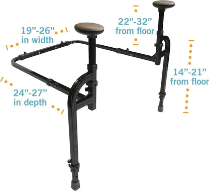 Stander EZ Stand-N-Go, Chair Lift Assist for Elderly, Grab Bar Standing Aid for Seniors, Daily Living Mobility Aid, Powder Coated Steel, Black