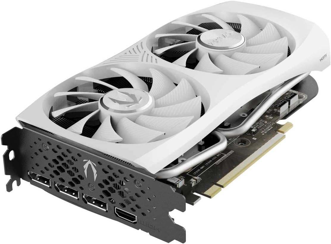 ZOTAC Gaming GeForce RTX 4060 Ti 8GB Twin Edge OC White Edition DLSS 3 8GB GDDR6 128-bit 18 Gbps PCIE 4.0 Compact Graphics Card, IceStorm 2.0 Advanced Cooling, Spectra RGB Lighting, ZT-D40610Q-10M