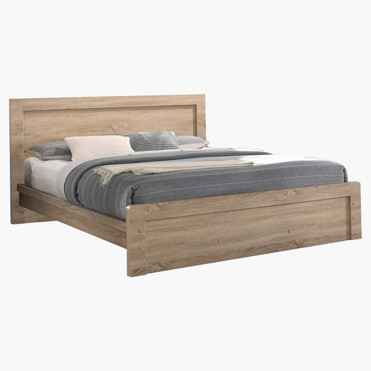 Home Box HomeBox Cooper Queen Sized Bed, Sonoma Oak - 150 x 200 cm