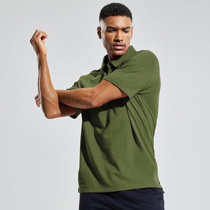 Haimont Men's Polo Shirt Cotton Golf T-Shirts Long and Short Sleeve Collared Shirts for Uniform, Casual, Business, Work