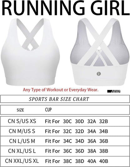 RUNNING GIRL womens Full Coverage Women's Plus Sports Bras