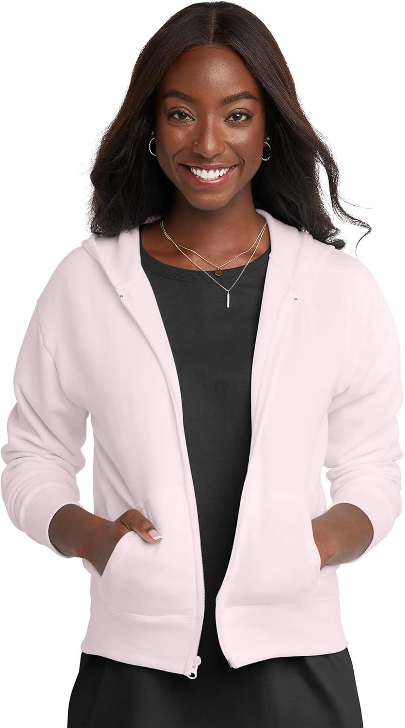 Hanes womens Women's Fleece Full-zip Hood Fleece Jacket (pack of 1)