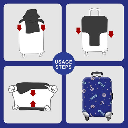 Homarket Travel Luggage Cover Suitcase Protector 18-32 Inch Suitcase Spandex Baggage Covers Washable Dustproof Anti-Scratch (L(26-28 inch luggage), H560)