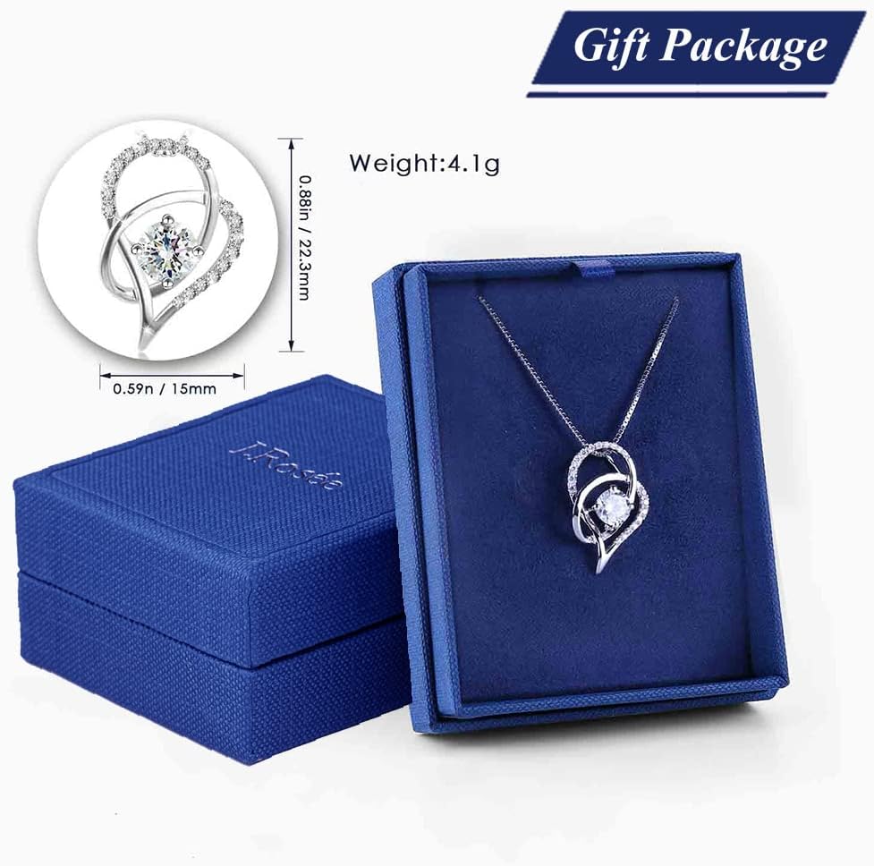 Swarovski Elements 925 Sterling Silver Pendent Necklace for Women Gift JRosee Jewelry