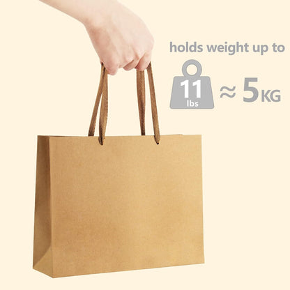 Paper Bags 20 Pack Gift Bags Heavy Duty Kraft Paper Brown Gift Paper Bags With Handles Wedding Party Favor Bags Shopping Bags Retail Goods Bags Paper Bags (30 * 10 * 40)