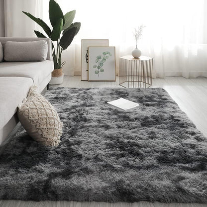 LIMOS Large Area Rugs，Super Soft Fluffy Shaggy Tie Dye Rug，Modern Indoor Shag Fuzzy Carpets for Girls Kids Nursery Room Home Decor (off-white, 140cm x 200cm)