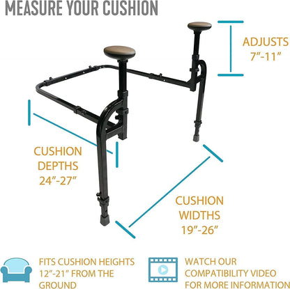 Stander EZ Stand-N-Go, Chair Lift Assist for Elderly, Grab Bar Standing Aid for Seniors, Daily Living Mobility Aid, Powder Coated Steel, Black