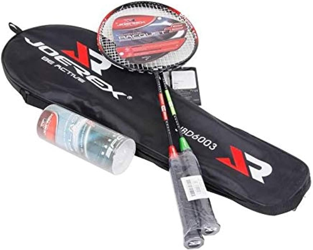 JOEREX BADMINTON RACKET 2RACKETS 3SHUTTLECOCKS