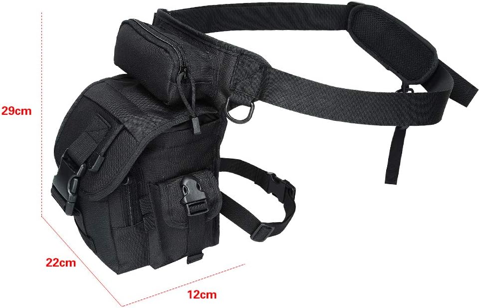 ANTARCTICA Waterproof Tactical Drop Leg Pouch Bag Type B Cross Over Leg Rig Outdoor Bike Cycling Hiking Thigh Bag multicolour