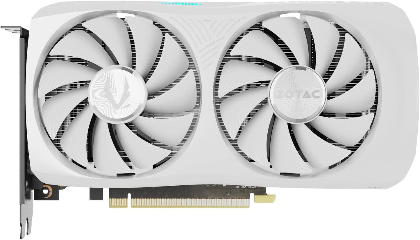 ZOTAC Gaming GeForce RTX 4060 Ti 8GB Twin Edge OC White Edition DLSS 3 8GB GDDR6 128-bit 18 Gbps PCIE 4.0 Compact Graphics Card, IceStorm 2.0 Advanced Cooling, Spectra RGB Lighting, ZT-D40610Q-10M