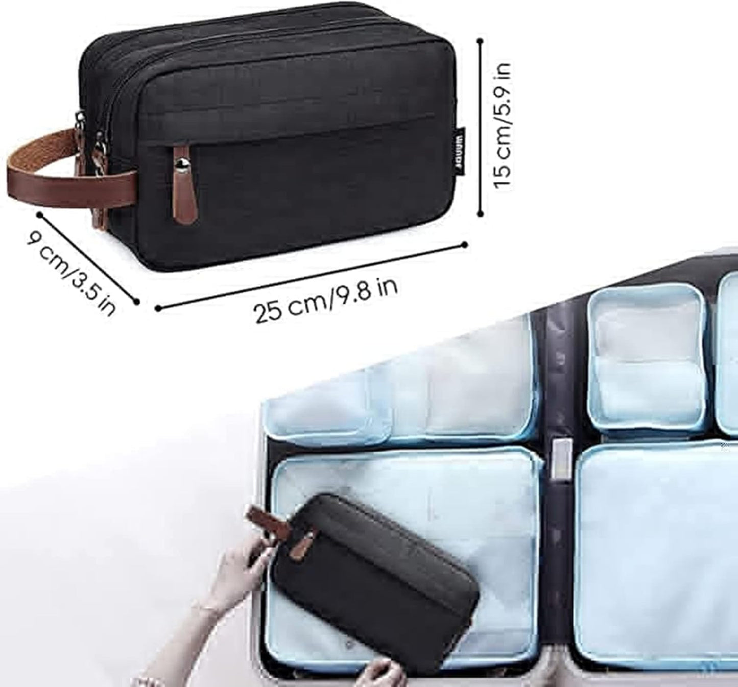 Toiletry Bag, Hanging Travel Toiletry Bag, Waterproof Large Capacity Cosmetic Travel Toiletry Organizer for Women Men, Makeup Organizer for Travel Accessories Kit, Bathroom Shower