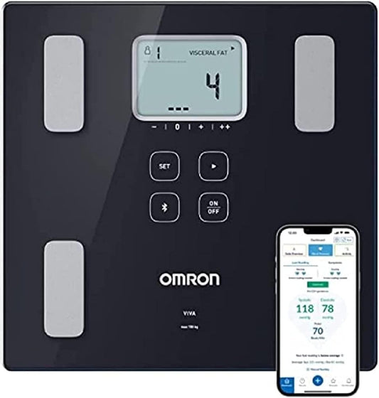 OMRON VIVA Bluetooth Smart Scale and Body Composition Monitor with Body Fat, Body Weight, Visceral Fat, Skeletal Muscle, Resting Metabolism and BMI