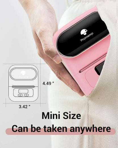 Phomemo Label Maker Machine - Phomemo M110 Portable Bluetooth Thermal Label Printer. Sticker Maker, Barcode Printer for Clothing, Jewelry, Retail, Mailing,support Arabic and English,For iOS & Android