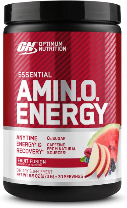 Optimum Nutrition (ON) Amino Energy - Pre Workout With Green Tea, Bcaa, Amino Acids, Keto Friendly, Green Coffee Extract, 0 Grams of Sugar, Anytime Energy Powder - Watermelon, 270 G, 30 Servings