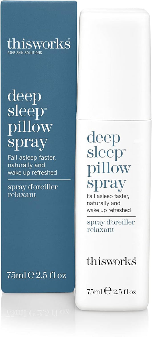 This Works Deep Sleep Pillow Spray, The Award Winning Natural Pillow Spray, Backed by Science, Infused with Lavender, Camomile and Vetivert, 75ml