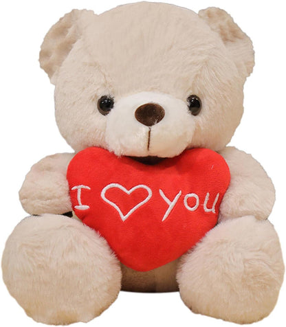 Valentine Bear Plush,11 Inch I Love You Bear Stuffed Animal Doll with Heart - Anniversary Party Favor Supplies Birthday Gifts for Valentine's Day