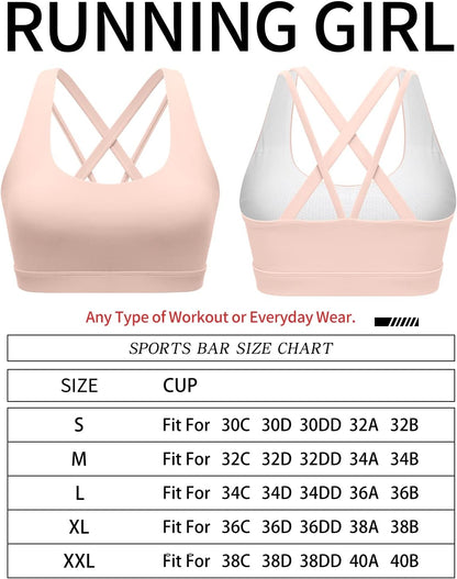 RUNNING GIRL womens Full Coverage Women's Plus Sports Bras