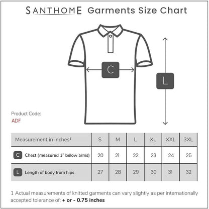 Santhome Men's Basic DryNCool Half Sleeve Polo T-Shirt with UV Protection