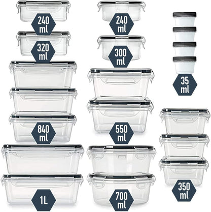 TYCOM Airtight Food Storage Containers - Wildone Cereal & Dry Food Storage Containers Set of 7 with Easy Locking Lids, for Kitchen Pantry Organization & Storage