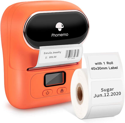 Phomemo Label Maker Machine - Phomemo M110 Portable Bluetooth Thermal Label Printer. Sticker Maker, Barcode Printer for Clothing, Jewelry, Retail, Mailing,support Arabic and English,For iOS & Android