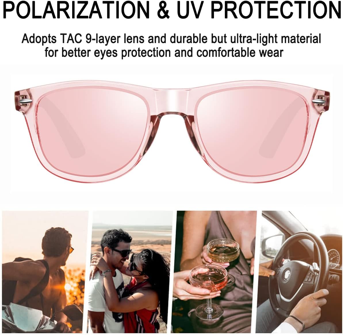 Joopin Polarized Sunglasses Men Women, Classic Square Sun Glasses 100% UV Protection Driving Fishing