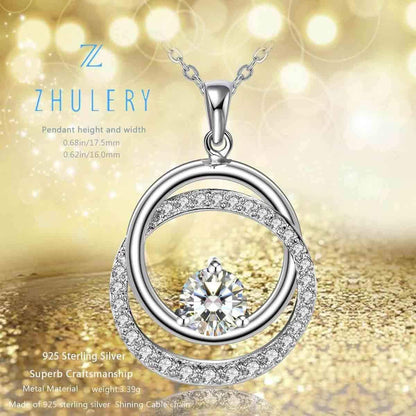 Swarovski Elements 925 Sterling Silver Pendent Necklace for Women Gift JRosee Jewelry