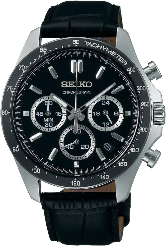 SEIKO SBTR021 Spirit Quartz mens Chronograph Watch Shipped from Japan, Black, Chronograph