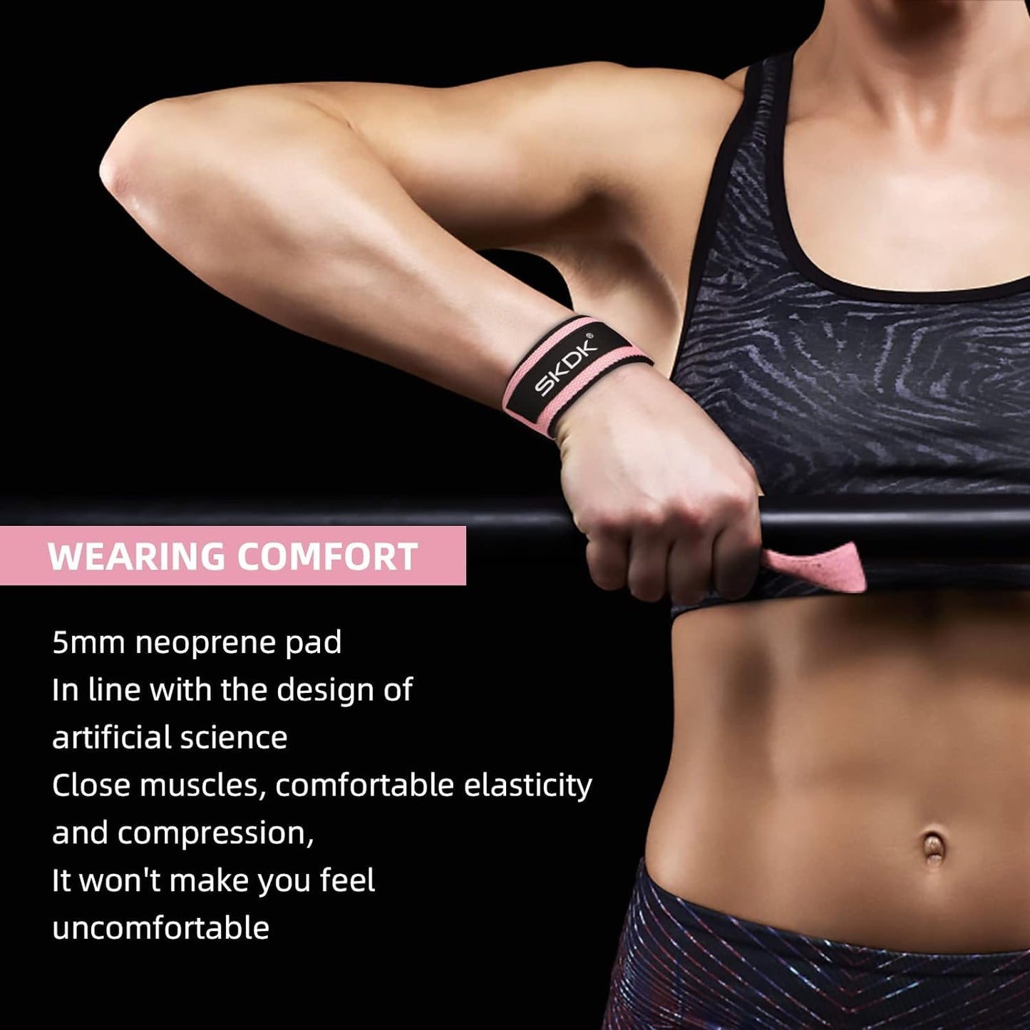 Lifting Straps Deadlift Gym Wrist Straps Weightlifting with Neoprene Cushioned Wrist Padded and Anti-Skid Silicone - for Weightlifting, Bodybuilding, Xfit, Strength Training