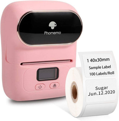 Phomemo Label Maker Machine - Phomemo M110 Portable Bluetooth Thermal Label Printer. Sticker Maker, Barcode Printer for Clothing, Jewelry, Retail, Mailing,support Arabic and English,For iOS & Android