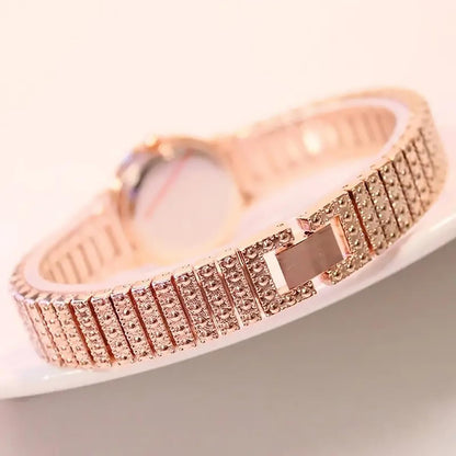 Luxury Womens Watch with Bracelet Gifts Set Rose Gold for Lady Female Elegant Wrist Watches Ladies Stylish Bracelet Watches