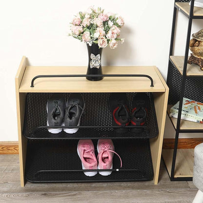 YATAI Bamboo Shoe Bench, Multifunctional Modern Shoes Rack, Shoes Organizer Bench Load Capacity upto 100KG, Portable & Durable Shoes Stand, Space Saving Shoes Rack for Hallway, Living Room, Bedroom