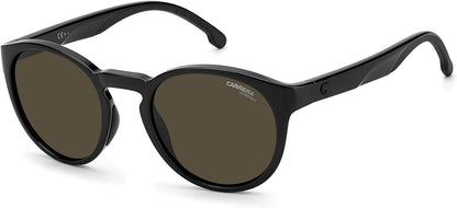 Carrera 8056/S Panto Sunglasses for Men, 51 mm Size, Black/Brown