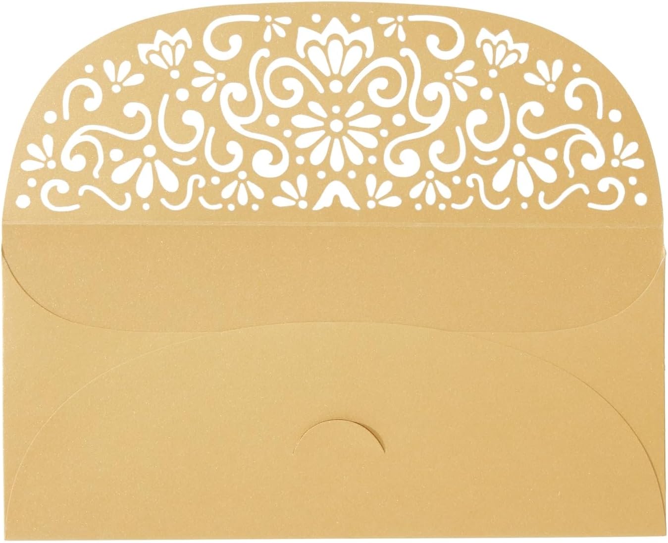 Gold Money Envelopes for Cash Gifts, Laser Cut Holders for Currency for Wedding, Birthday (6.8x3.3 In, 36 Pack)