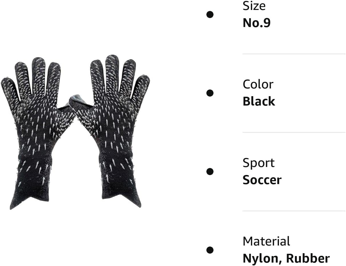 Yuly Goalkeeper Gloves,Strong Grip for Soccer Goalie Goalkeeper Gloves with Size 6/7/8/9/10 Football Gloves for Kids Youth and Adult Soccer Gloves