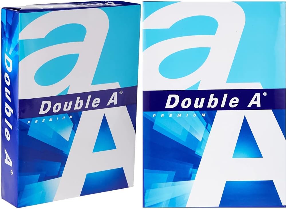 Double A - Printer Copy Paper, Size A4, GSM 80, 500 Pages Ream - White