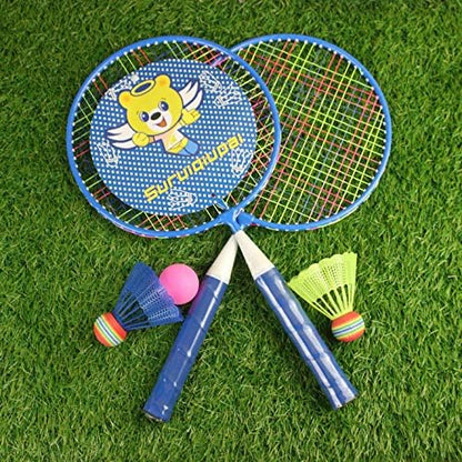 Badminton Racket for Children 1 Pair, Nylon Alloy Durable Badminton Racquet Set for Kids Indoor/Outdoor Sport Game（Including 4 Badminton and 2 Table Tennis）