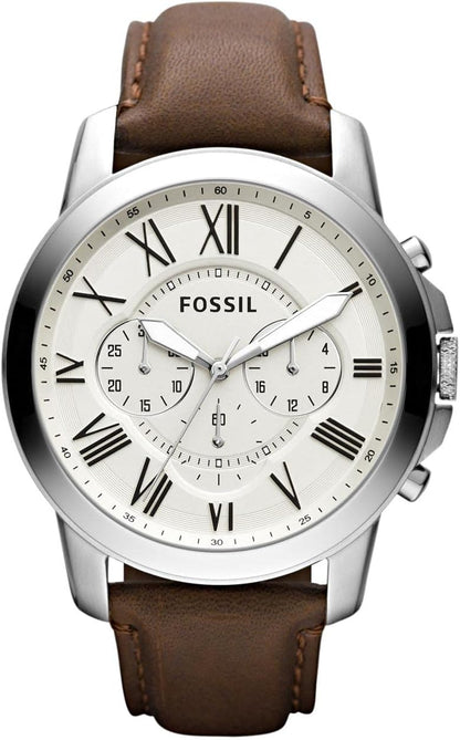 Fossil Leather Mens Quartz Watch