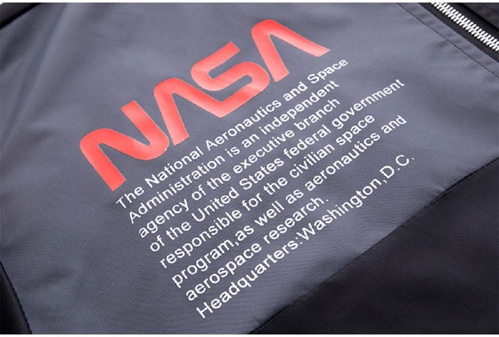 CORIRESHA Mens Apollo NASA Patches Slim Fit Bomber Jackets Windbreaker