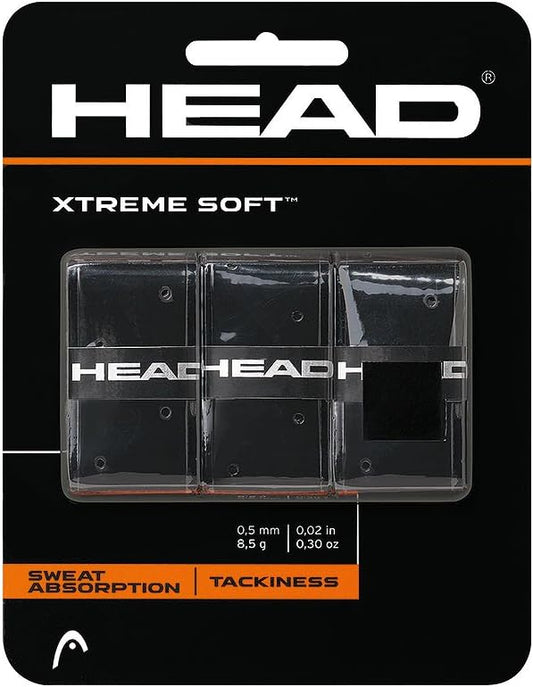 Head Xtreme Soft Racquet Overgrip - Tennis Racket Grip Tape - 3-Pack