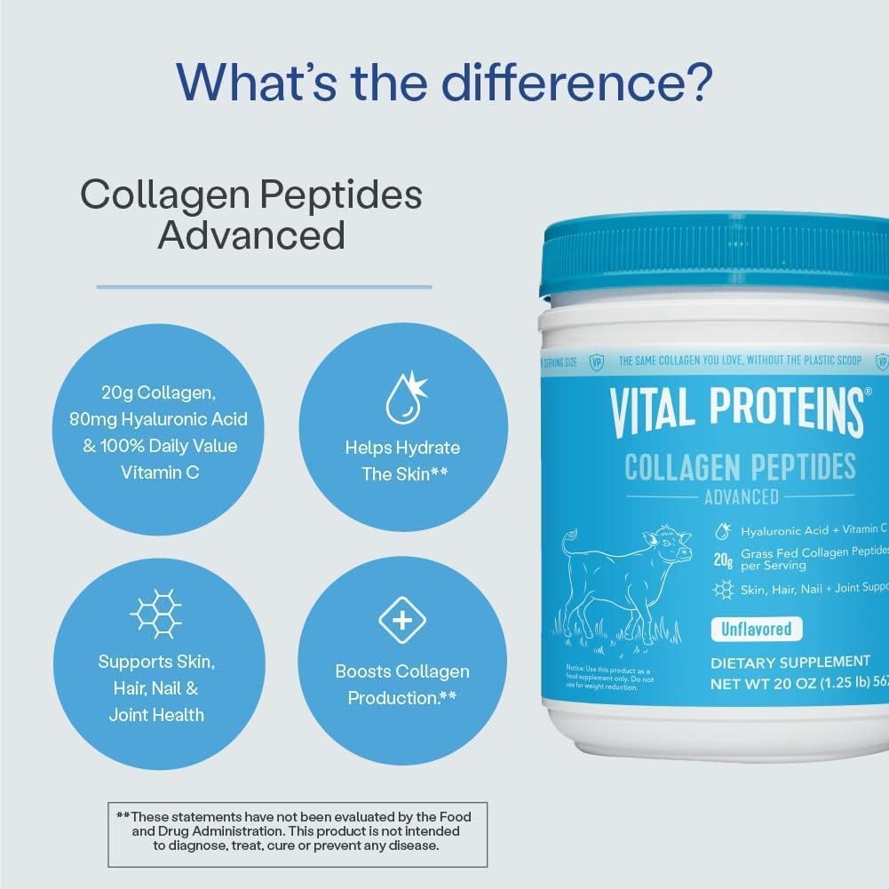 Vital Proteins Collagen Peptides Unflavored - 27 servings - 547g (19.3 Oz) (packaging may vary)