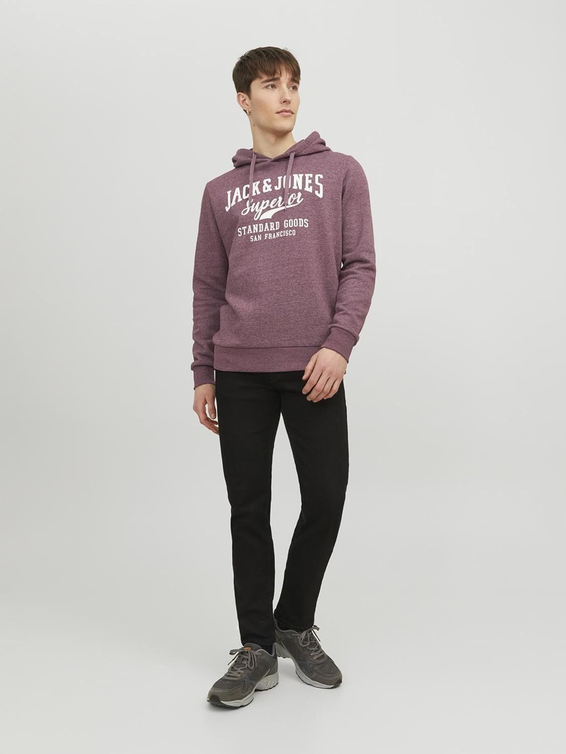 Jack & Jones mens LOGO SWEAT HOOD Sweatshirt