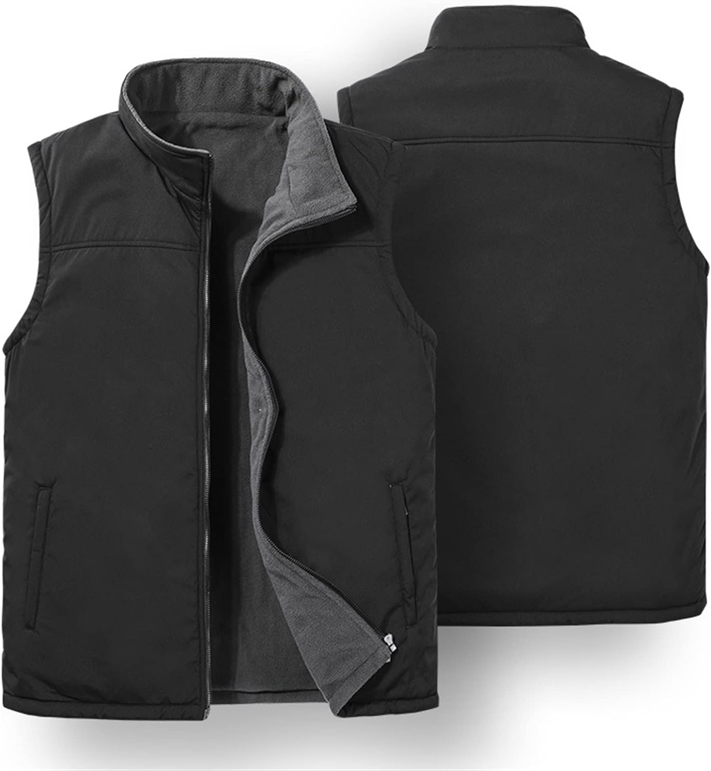 OLOMA Vest For Men Men's Autumn Thickened Sleeveless Vest Jacket Vest Men's Winter Casual Warm Vest Sleeveless Jacket Fleece Jacket (Size : 5XL)