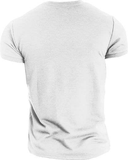 Men's Gym TShirt Workout Fitness T-shirt Cotton, Men Fitness Tshirt Muscle Shirts Bodybuilding Sport Shirts, Running Shirts for Men,